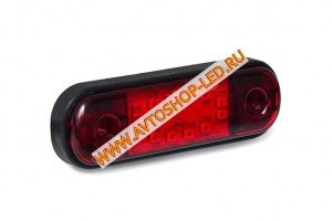 Фонарь габаритный светодиодный Samsung 12 LED красный 12/24В