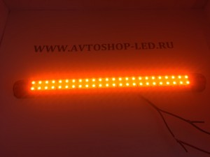 Габарит светодиодный LONG 48 LED 12V красный 24 см
