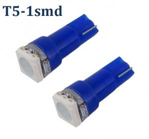Светодиодная лампа T5 - 1 SMD Синяя 24V