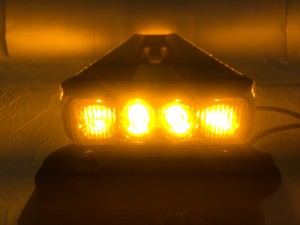 Мигалка светодиодная на крышу желтая 4-х сторонняя 56LED 10-30V 68 см