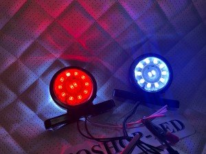 Фонари баковые габариты LED красно/белые 12V 2 шт