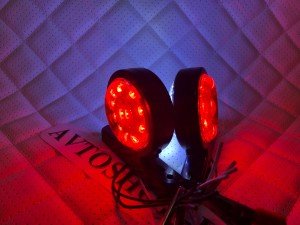 Фонари баковые габариты LED красно/белые 12V 2 шт