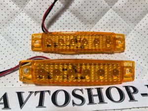 Стробоскопы желтые светодиодные 6 LED 12/24V 2 шт