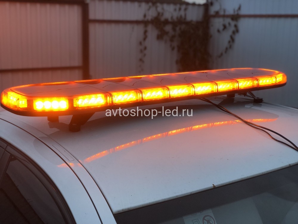 Мигалка светодиодная желтая 88LED 127 см 12/24V С цифровым пультом