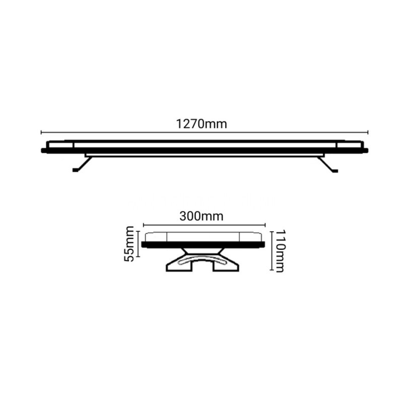 Мигалка светодиодная желтая 88LED 127 см 12/24V С цифровым пультом