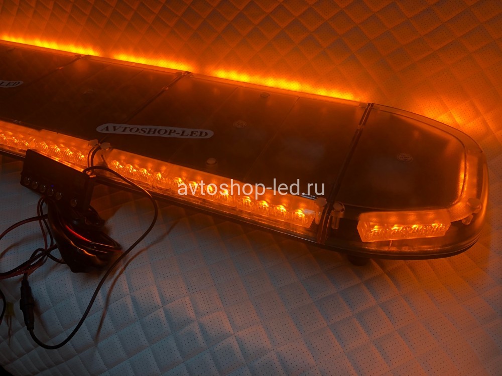 Мигалка светодиодная желтая 88LED 127 см 12/24V С цифровым пультом