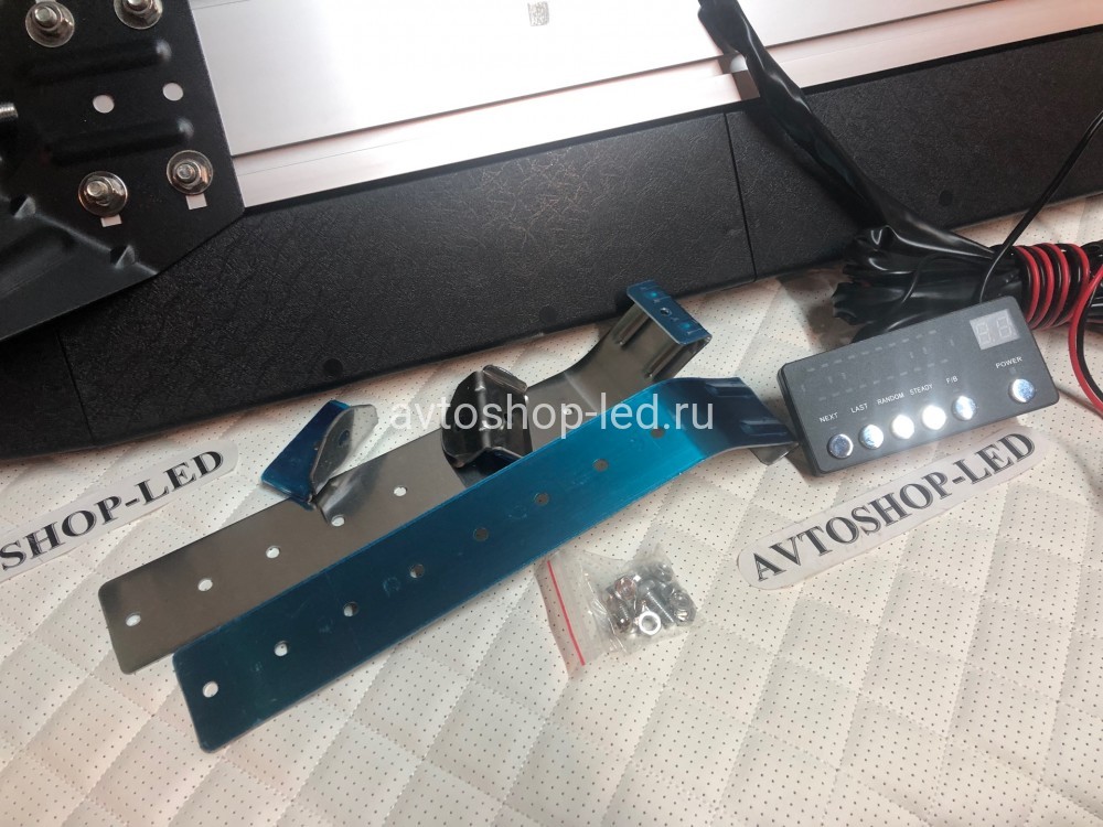 Мигалка светодиодная желтая 88LED 127 см 12/24V С цифровым пультом