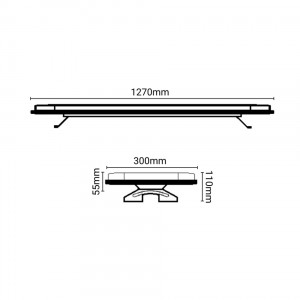 Мигалка светодиодная желтая 88LED 127 см 12/24V С цифровым пультом