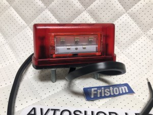 Подсветка номера Fristom FT-016/A LED красного цвета c габаритом и проводом