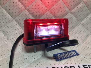 Подсветка номера Fristom FT-016/A LED красного цвета c габаритом и проводом