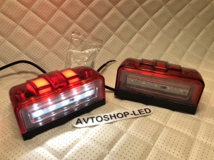 Фонари подсветка номера LED NEON c габаритом 12/24V