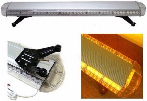 Светодиодная мигалка панель желтая 96LED 10-30V 120 см