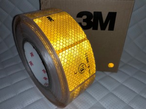 Лента светоотражающая 3М для тентов ПРИЗМА 25м Желтая E1