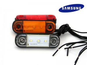 Фонарь габаритный светодиодный Samsung 3 LED белый 12/24В