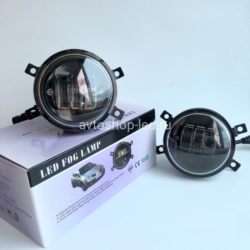 Фары противотуманные LED 30W Mitsubishi L200 IV (K_4T) 2006 — 2015