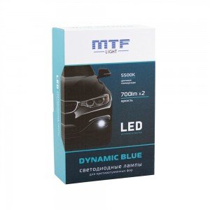 Светодиодные лампы H11 (H8/H16) MTF Light DYNAMIC BLUE 5500K