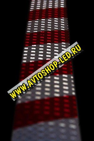Лента светоотражающая Призма 50 м Красно-Белая Вертикальные полосы