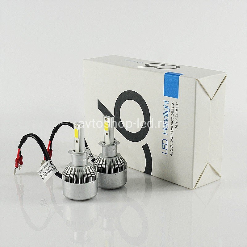 Светодиодные лампы H3 C6 5000K 3800Lm 12-24V
