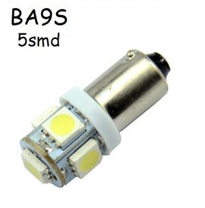 Светодиодная лампа BA9s T4W 5 SMD Белая 24V