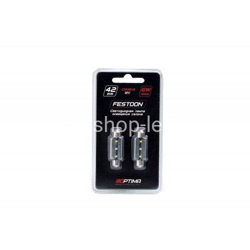 Светодиодные лампы Optima Premium C5W Festoon PHILIPS CAN 42mm