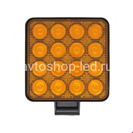 Светодиодная фара мини желтая 48W 16 LED 12/24V