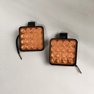 Светодиодная фара мини желтая 48W 16 LED 12/24V