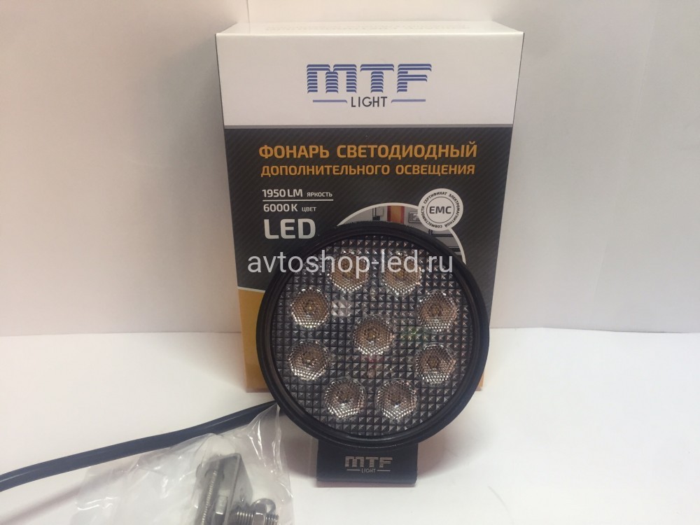 Фара светодиодная MTF-Light круглая 15W 12-60V