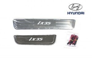 Накладки на пороги Hyundai IX35 с подсветкой