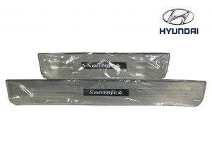 Накладки на пороги Hyundai SantaFe с подсветкой