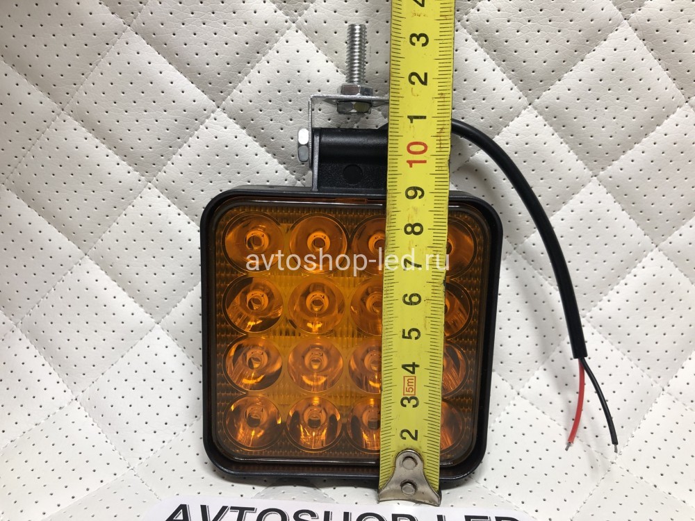 Фары светодиодные желтые 48W с пультом 12/24V