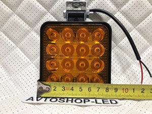 Фары светодиодные желтые 48W с пультом 12/24V