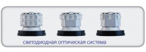 Светодиодный маяк синий ЦЕФЕЙ 6LED 12/24V механ крепеж
