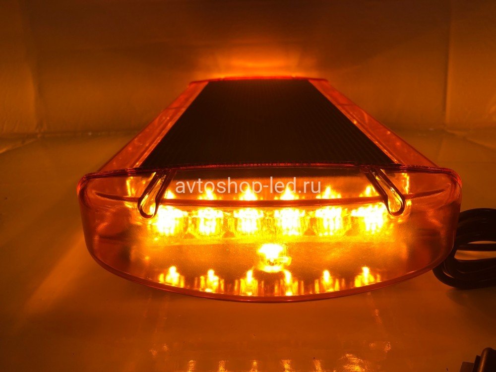 Маяк светодиодный желтый люстра 48LED 10-30V 55 см