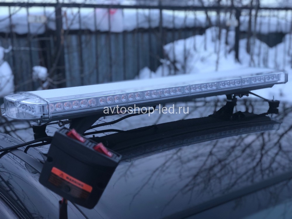 Светодиодная мигалка панель желтая 84LED 10-30V 100 см