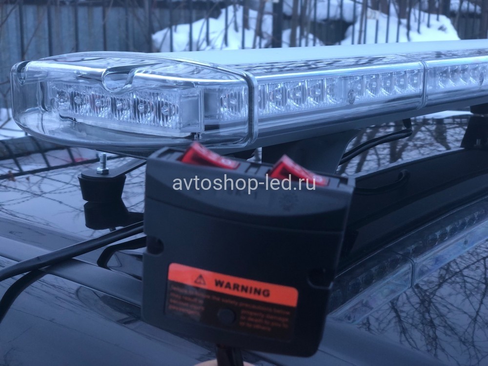 Светодиодная мигалка панель желтая 84LED 10-30V 100 см