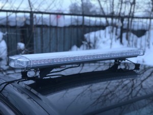 Светодиодная мигалка панель желтая 84LED 10-30V 100 см