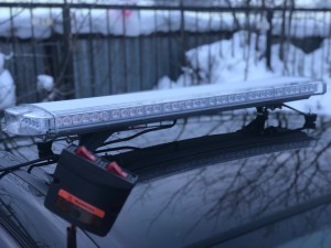 Светодиодная мигалка панель желтая 84LED 10-30V 100 см