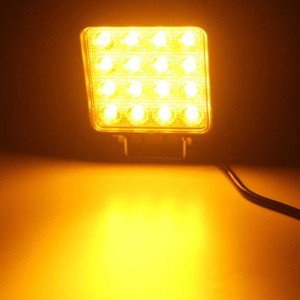 Светодиодная фара желтая 48W 16 LED 12/24V