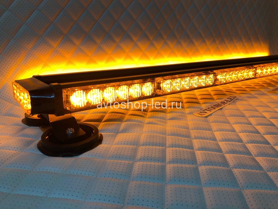 Балка 4-х сторонняя светодиодная Желтая 80LED 10-30V 100 см
