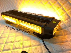 Балка светодиодная 4-х сторонняя желтая COB-LED 10-30V 36 см