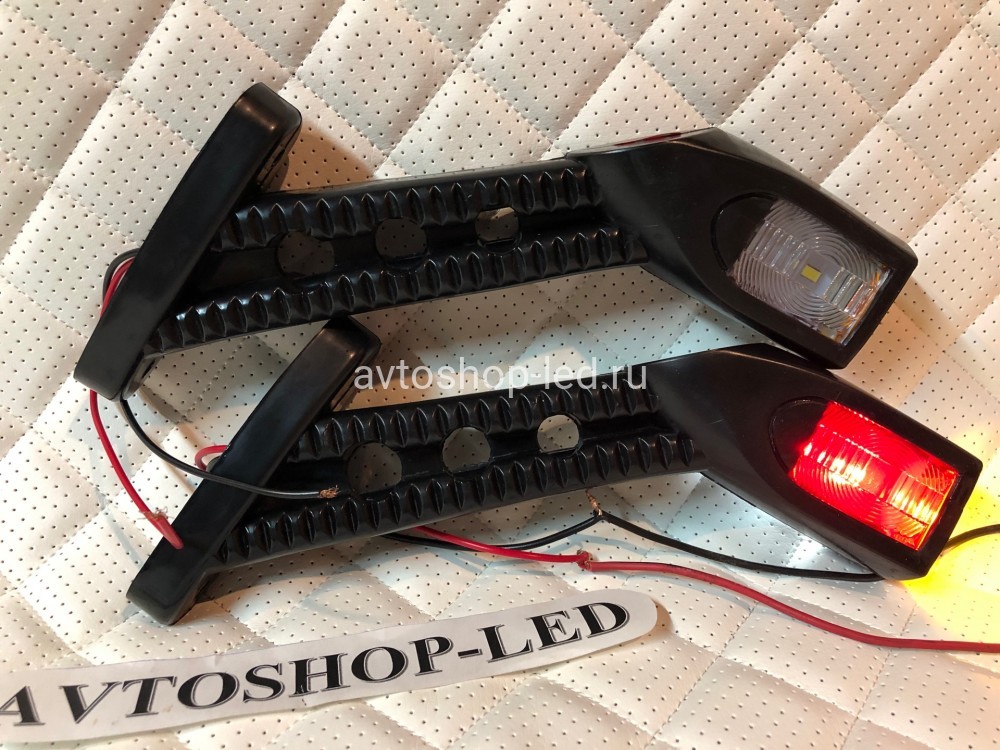 Фонари боковые габариты led Рожки 12/24V 2 шт