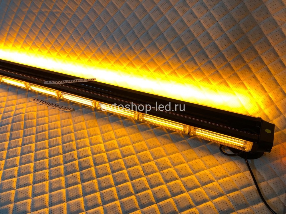 Балка светодиодная 4-х сторонняя желтая COB-LED 10-30V 123 см