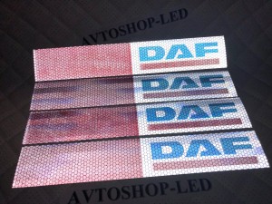 Наклейка Лента светоотражающая DAF красно-белая 30х5 см 4 шт.