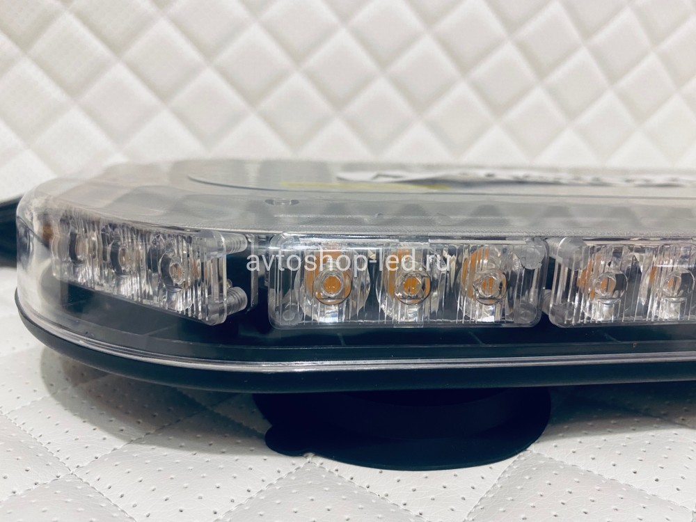 Маяк светодиодный желтый яркий 42led 10-30V 36 см