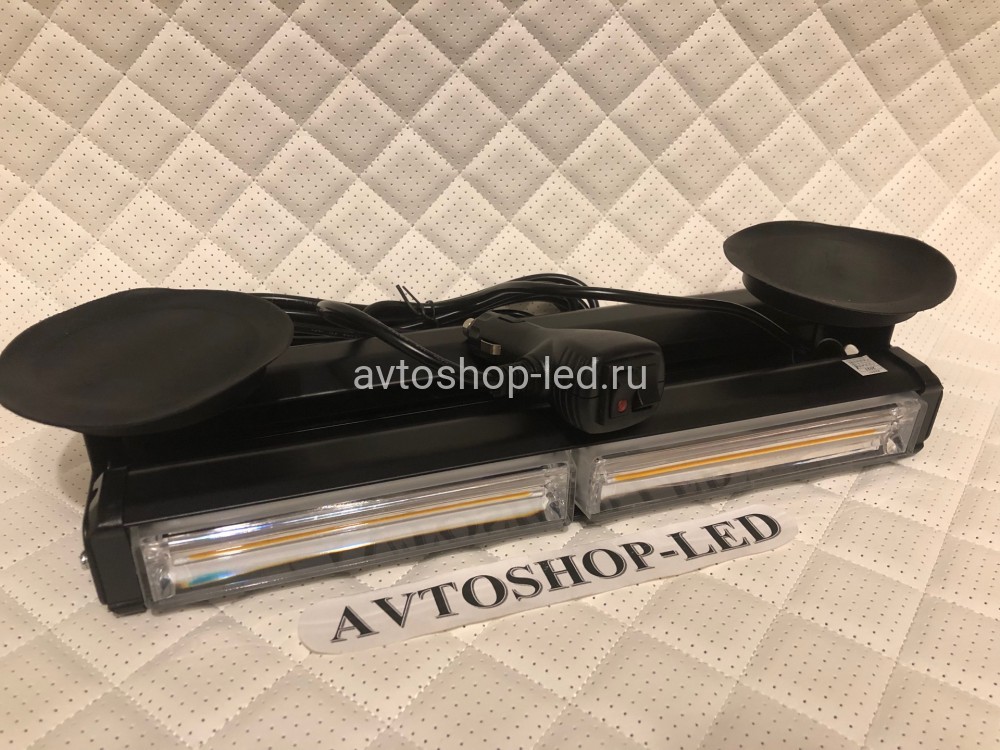 Балка светодиодная 2-х сторонняя желтая COB-2/2 10-30V 31 см