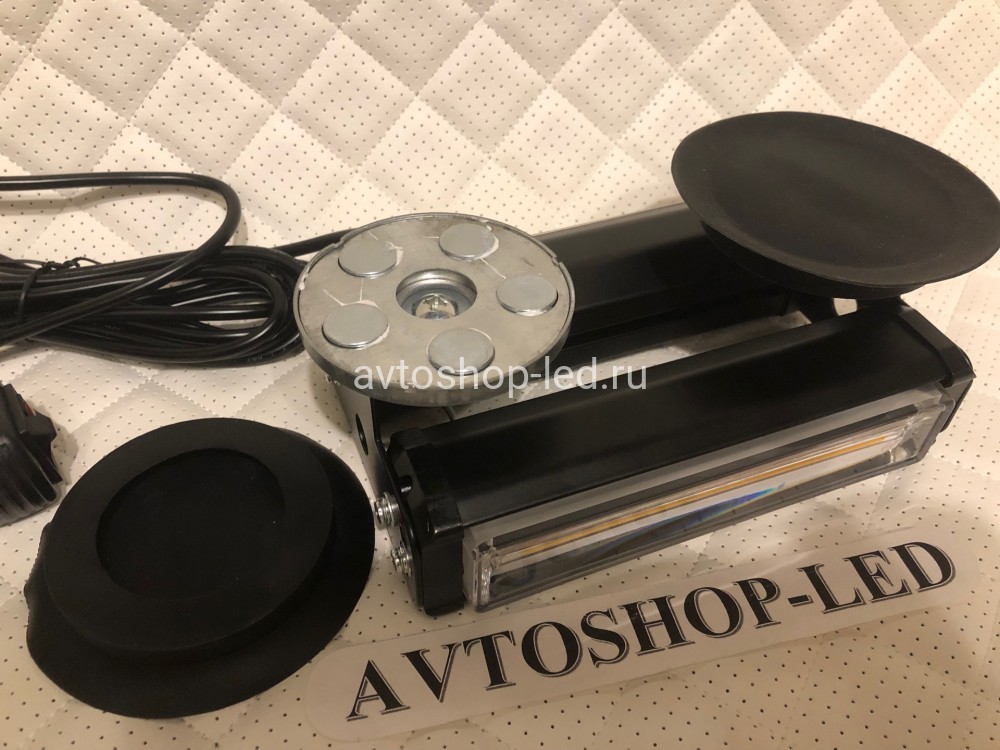 Балка светодиодная 2-х сторонняя желтая COB-1/1 10-30V 16 см