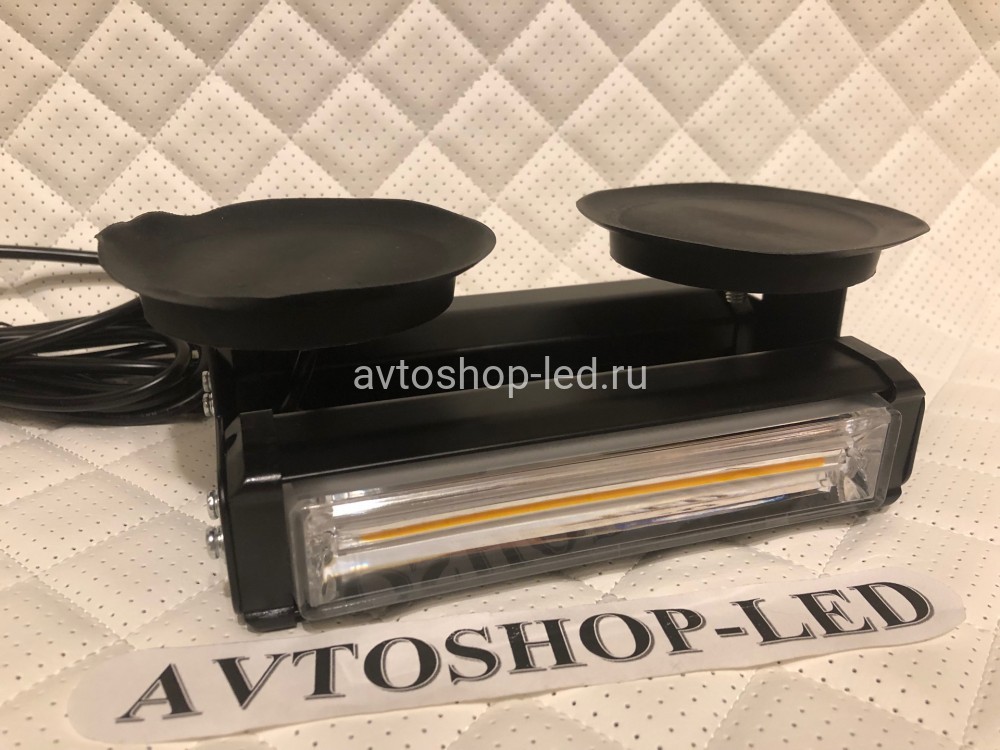 Балка светодиодная 2-х сторонняя желтая COB-1/1 10-30V 16 см