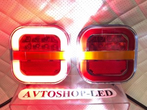 Фонари задние led Neon с подсветкой номера 2 шт