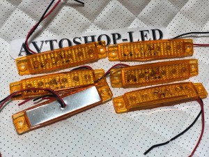 Стробоскопы желтые светодиодные 6 LED 12/24V 6 шт