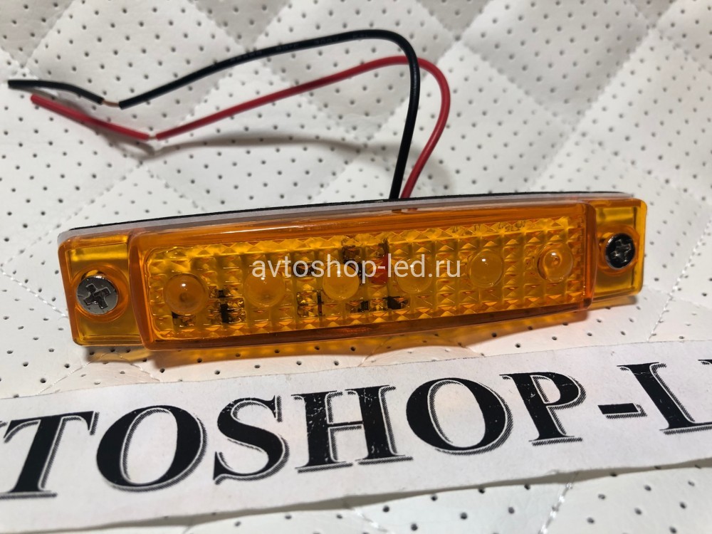Стробоскопы желтые светодиодные 6 LED 12/24V 8 шт
